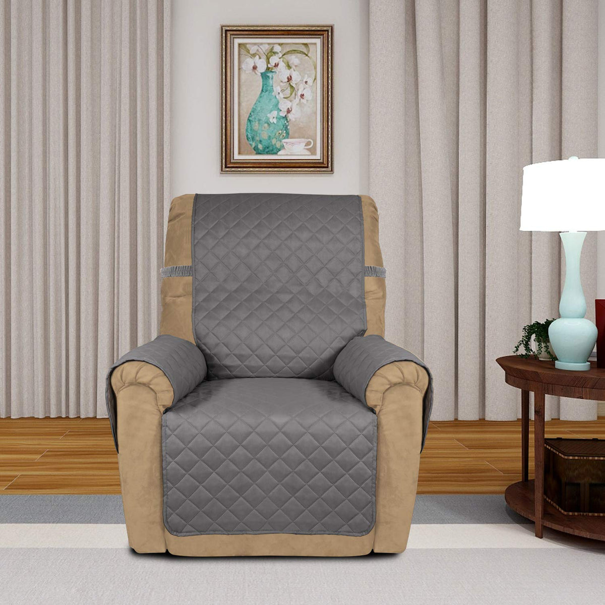 PureFit water-resistant sofa protector for recliners keeps spills at bay.