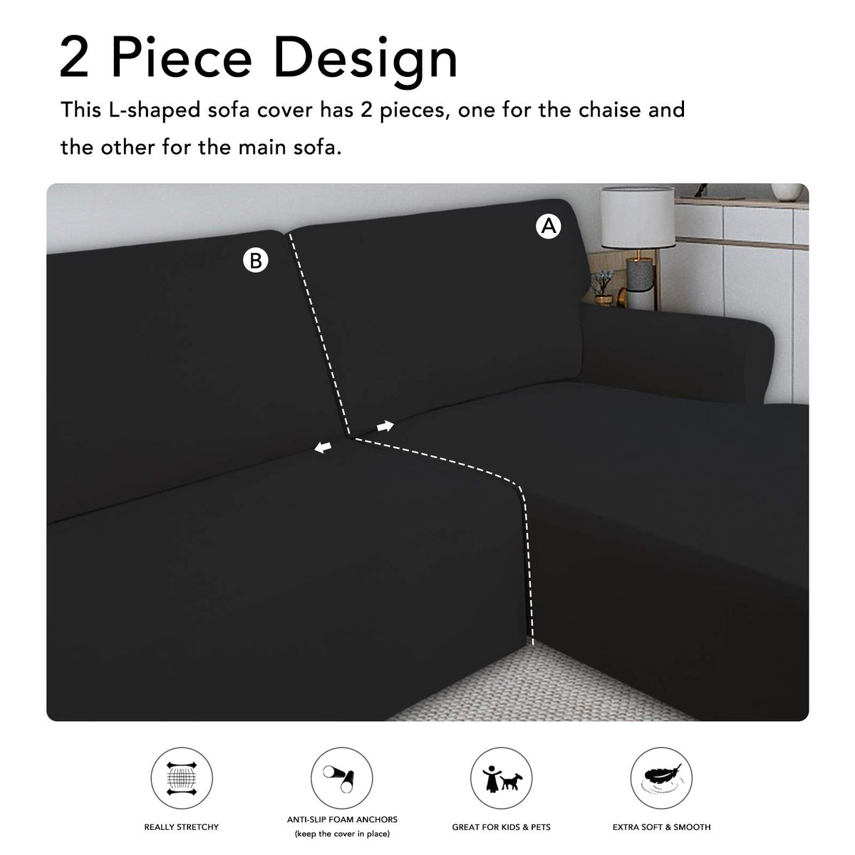 PureFit stays in place with no wrinkles, even after lounging or quick naps.