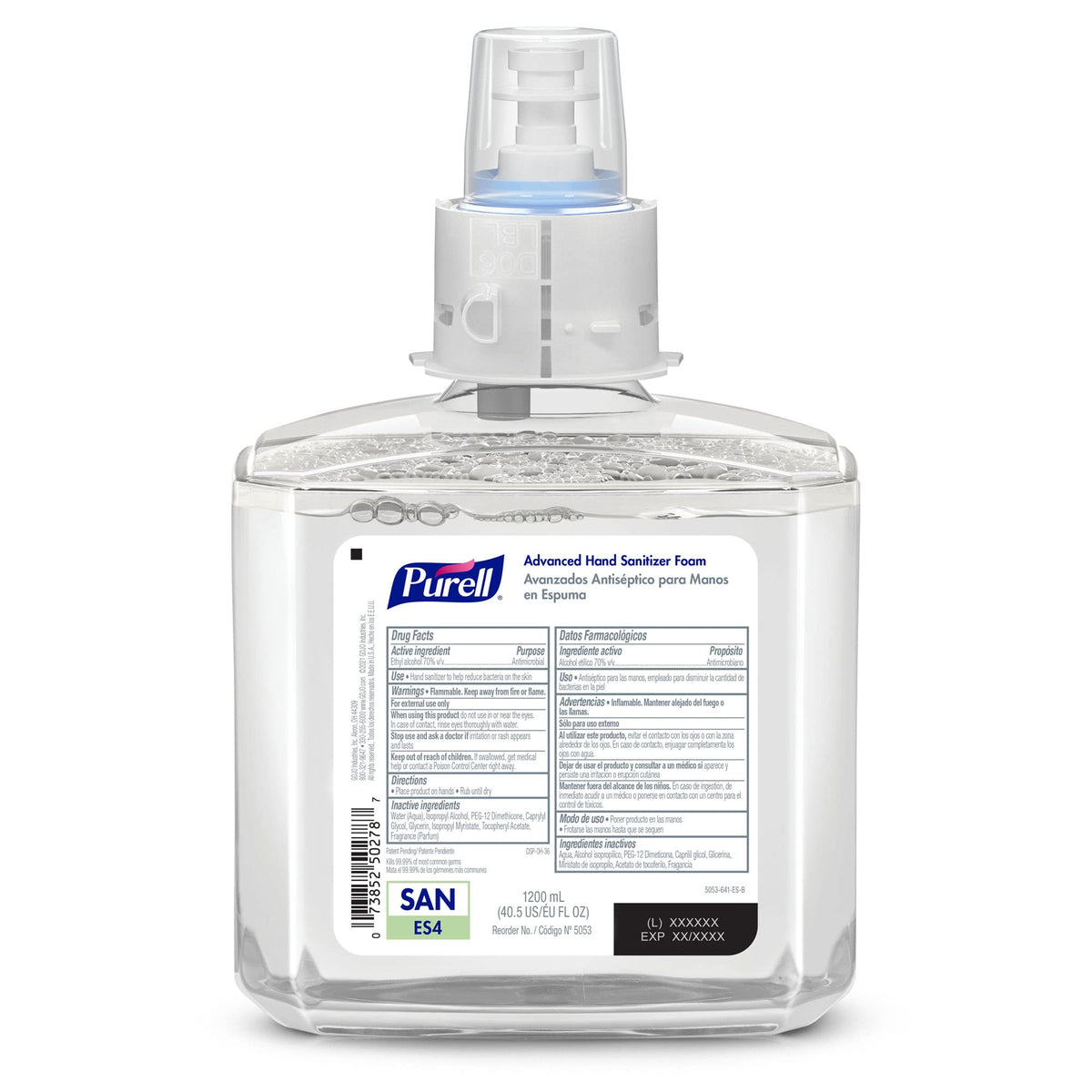 Purell ES4 manual dispenser, refill compatible for quick, reliable hand hygiene.