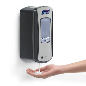 Purell LTX-12 shows large window to monitor refill level