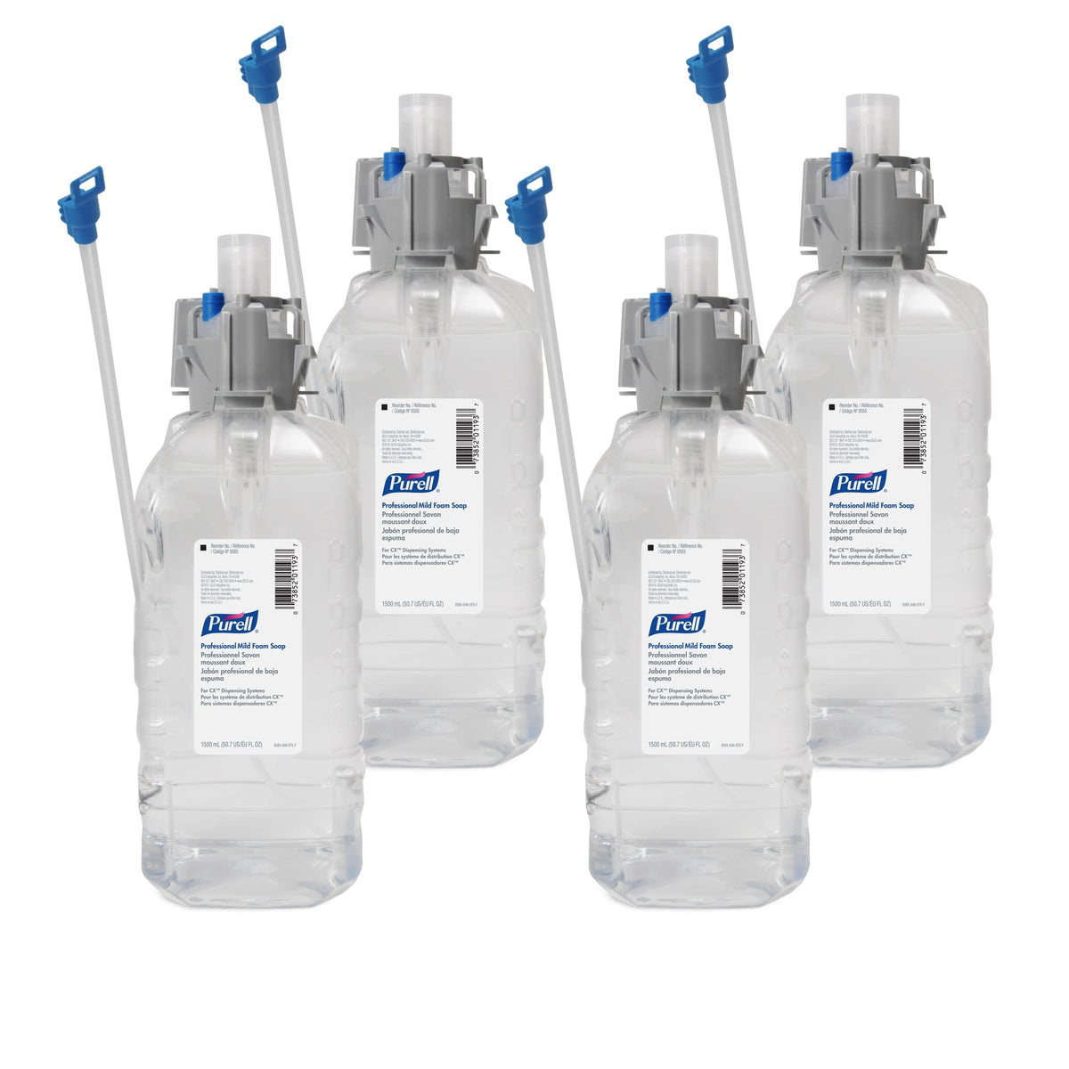 Purell Professional fragrance-free mild foam soap refill, 1500 mL, high-capacity for busy restrooms.