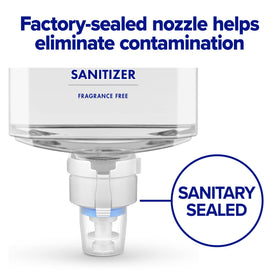 Purell transparent refill bottle makes monitoring levels easy at a glance.