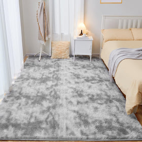 Puremy rug complements modern living room decor with soft sheen.