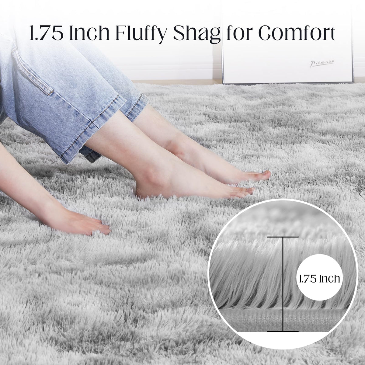 Close-up of Puremy plush fibers showcasing luxurious texture for lounging.