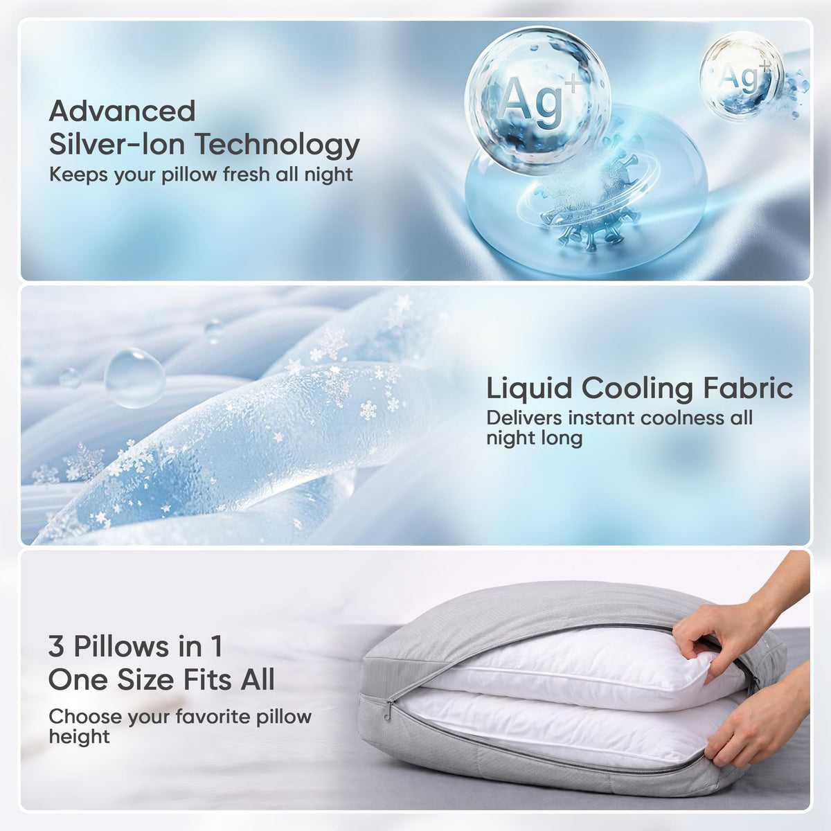Puresnoo silver ion technology fiber closeup demonstrates odor reduction and freshness.