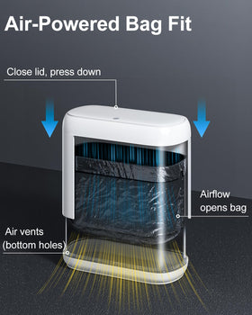 Purexa pop-up lid with odor barrier reduces smells with one-touch operation.