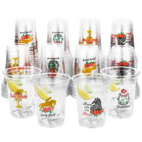 Purhapfre Derby cups 12oz clear for Derby Day drinks and party styling.