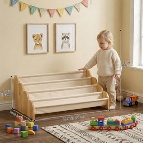 Puricon beige finish complements nurseries and playrooms with a warm vibe.