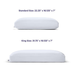 Purple DreamLayer Pillow with moisture-wicking cover keeps you dry for longer nights.