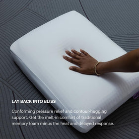 Purple DreamLayer Pillow MicroAir foam layer adds lightweight comfort and pressure relief.
