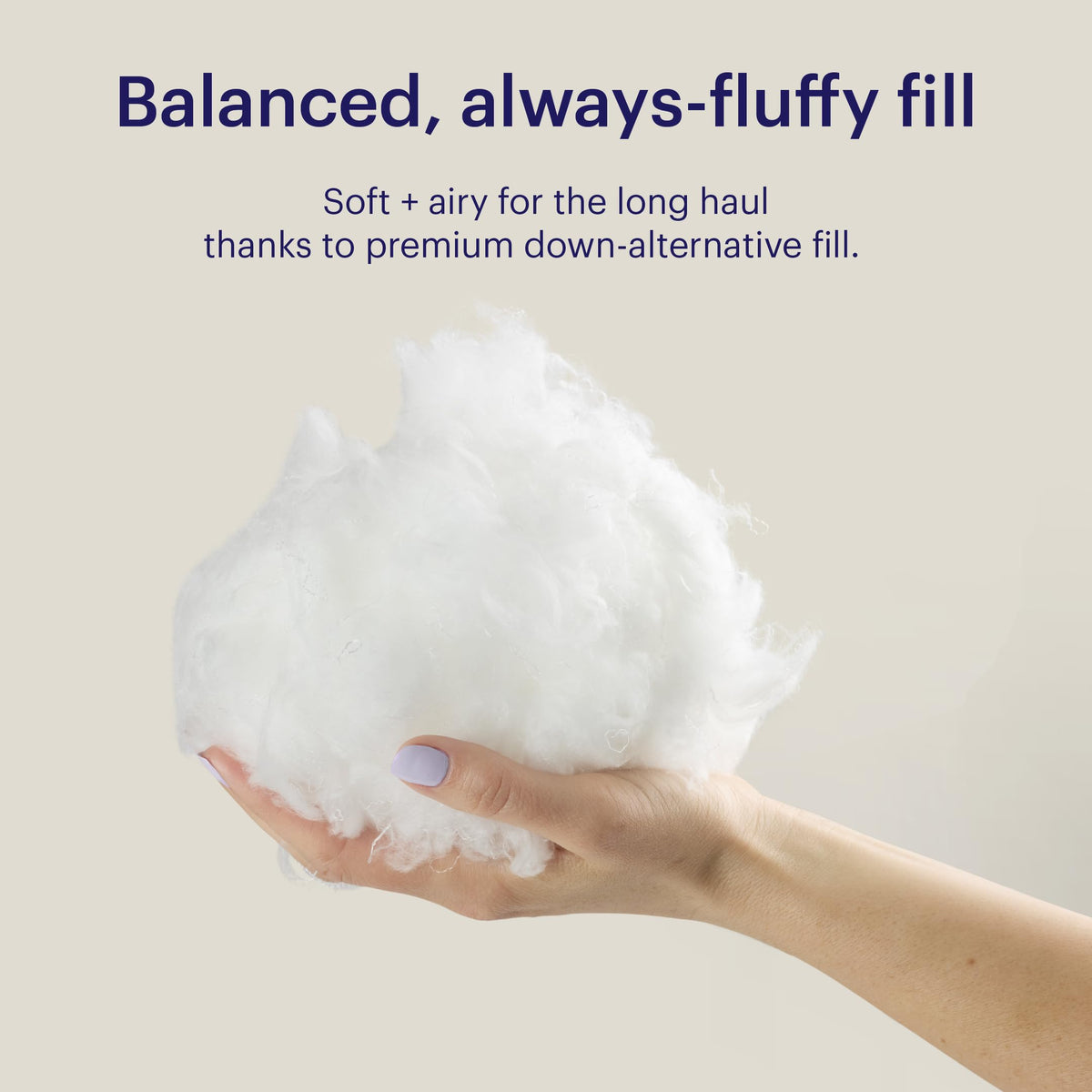 Purple GridCloud Pillow breathable, moisture-wicking cover keeps you cool.
