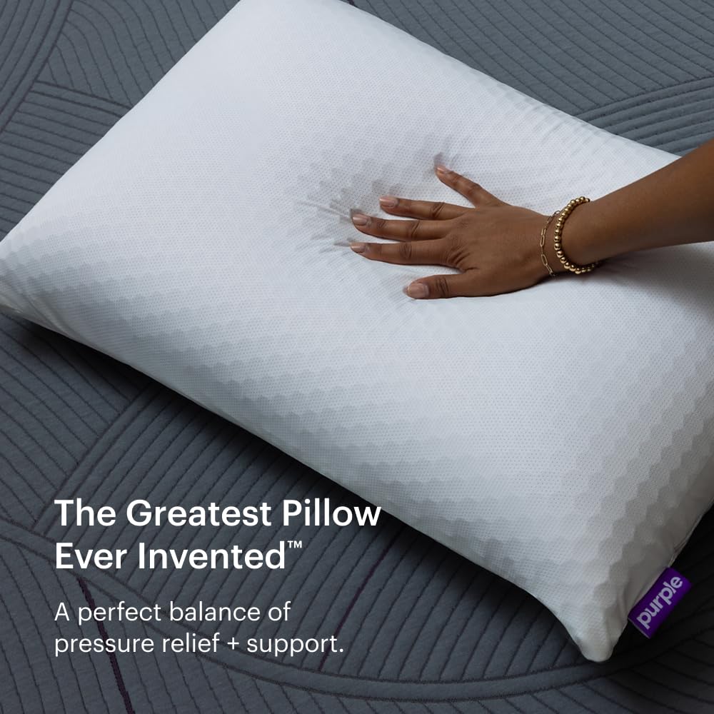 Purple Harmony Pillow core close-up reveals Talalay latex for responsive support