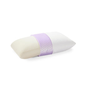 Purple Harmony Pillow front view highlights weightless support for all-night comfort