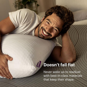 Purple Harmony Pillow GelFlex Grid close-up highlights cooling and airflow
