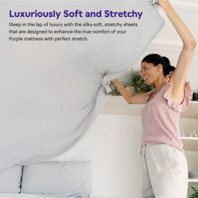 Purple SoftStretch moisture-wicking sheets keep you cool and comfortable.