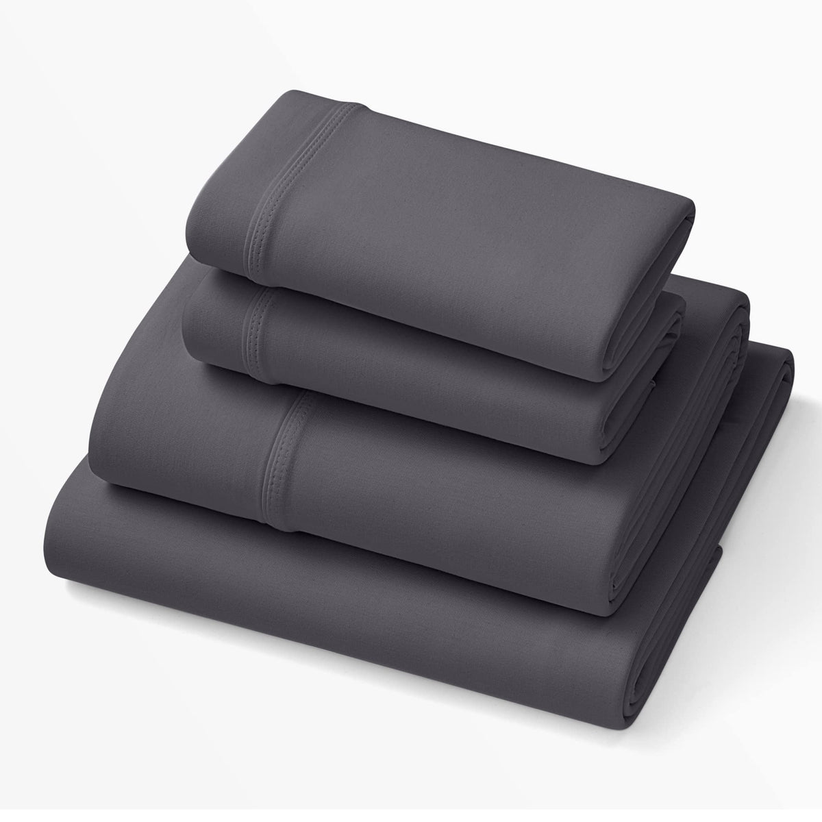 Purple SoftStretch Sheets stormy grey offer silky softness and flexible king fit.
