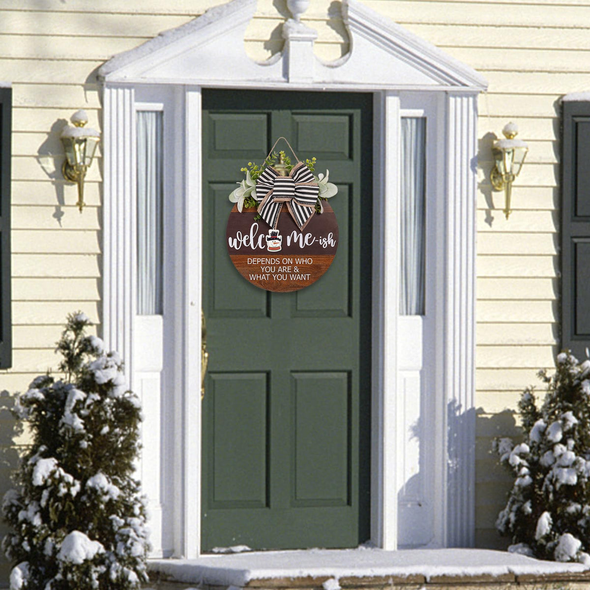 PurpleSwan farmhouse-style wreath suitable for door decor and entryway styling.