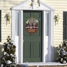 PurpleSwan farmhouse-style wreath suitable for door decor and entryway styling.