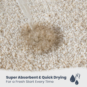 PURRUGS bath rug-absorbent-microfiber soaks up moisture quickly after bathing