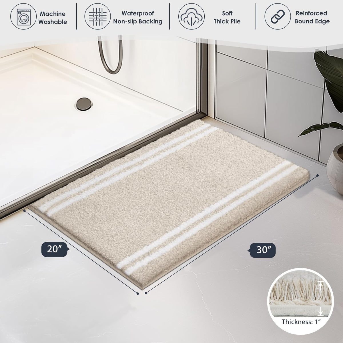 PURRUGS bath rug-sustainable-grs-yarn made from recycled fibers