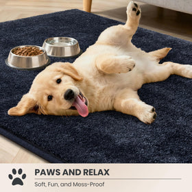PURRUGS non-slip back keeps the mat in place on smooth floors