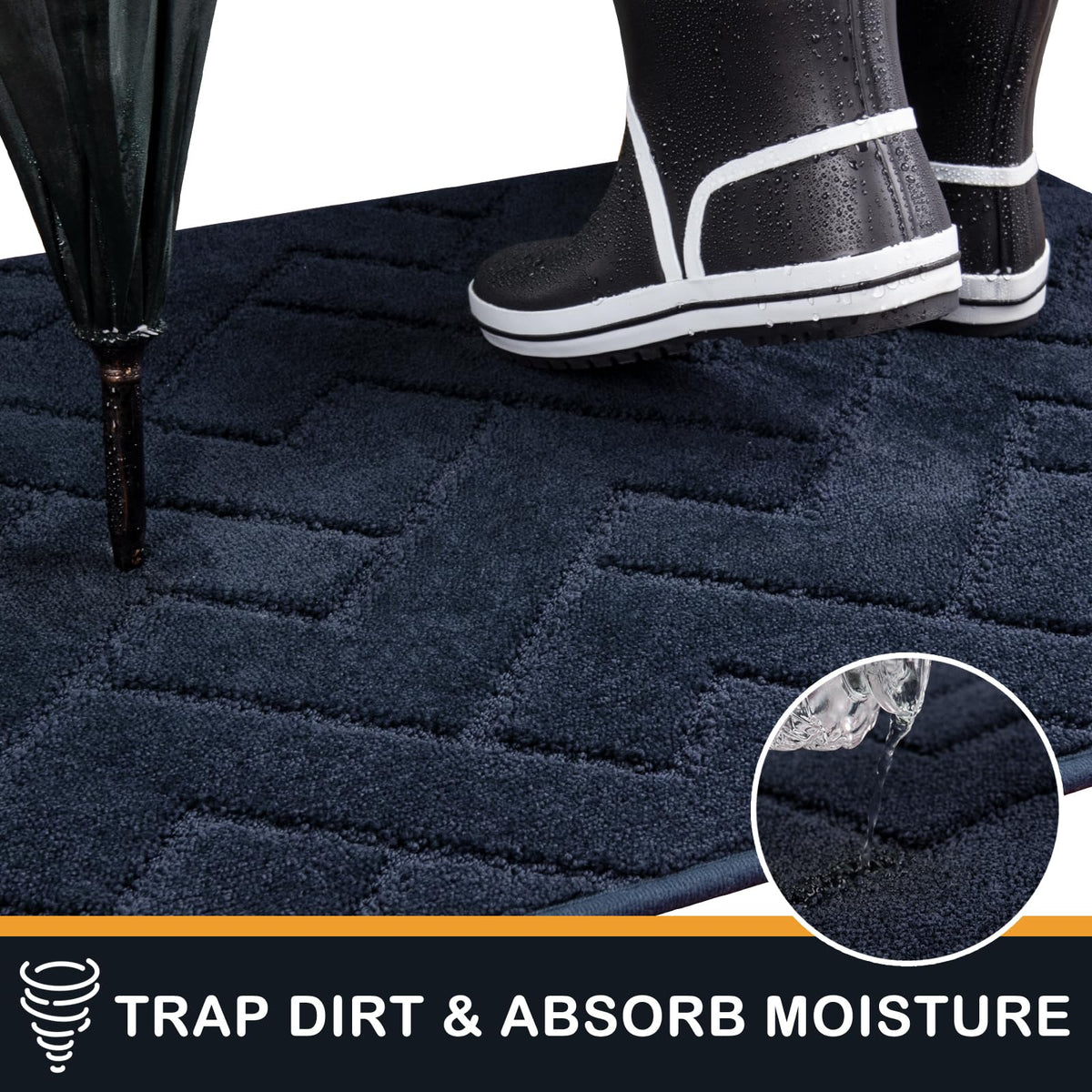 PURRUGS reinforced-edge low-profile mat maintains shape under high traffic.