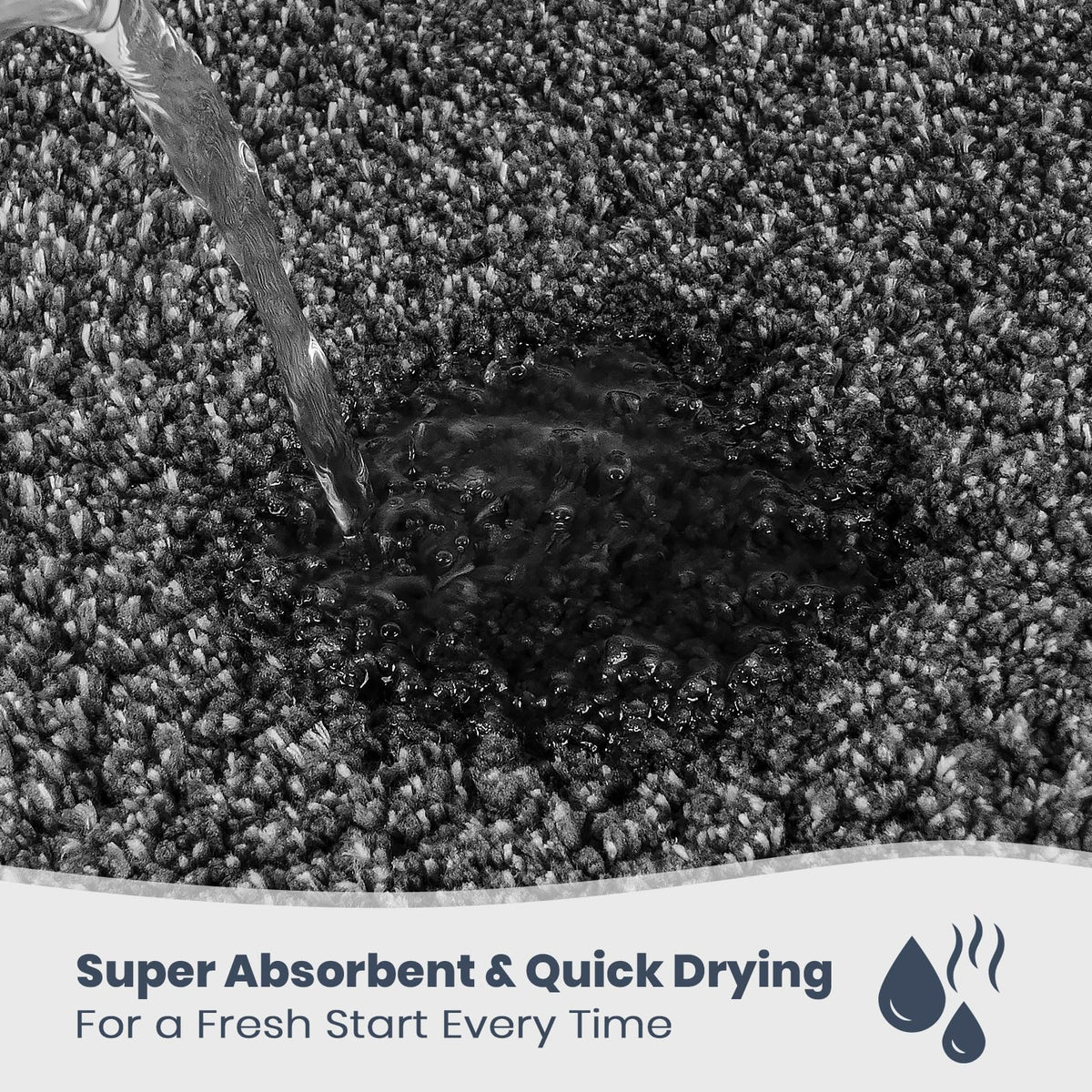 PURRUGS bathroom rug high absorbency keeps floors dry and welcoming.