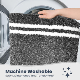 PURRUGS bathroom rug charcoal color adds a versatile, modern touch to bathrooms.