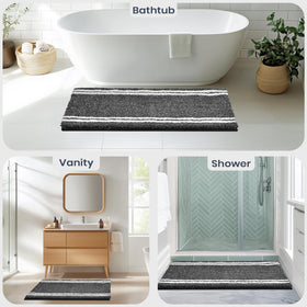 PURRUGS bathroom rug made with GRS-certified recycled yarn blending sustainability and comfort.