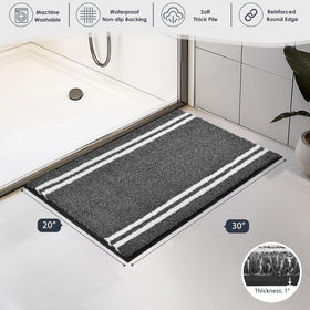 PURRUGS bathroom rug microfiber tufting detail enhances plushness and quick-drying feel.