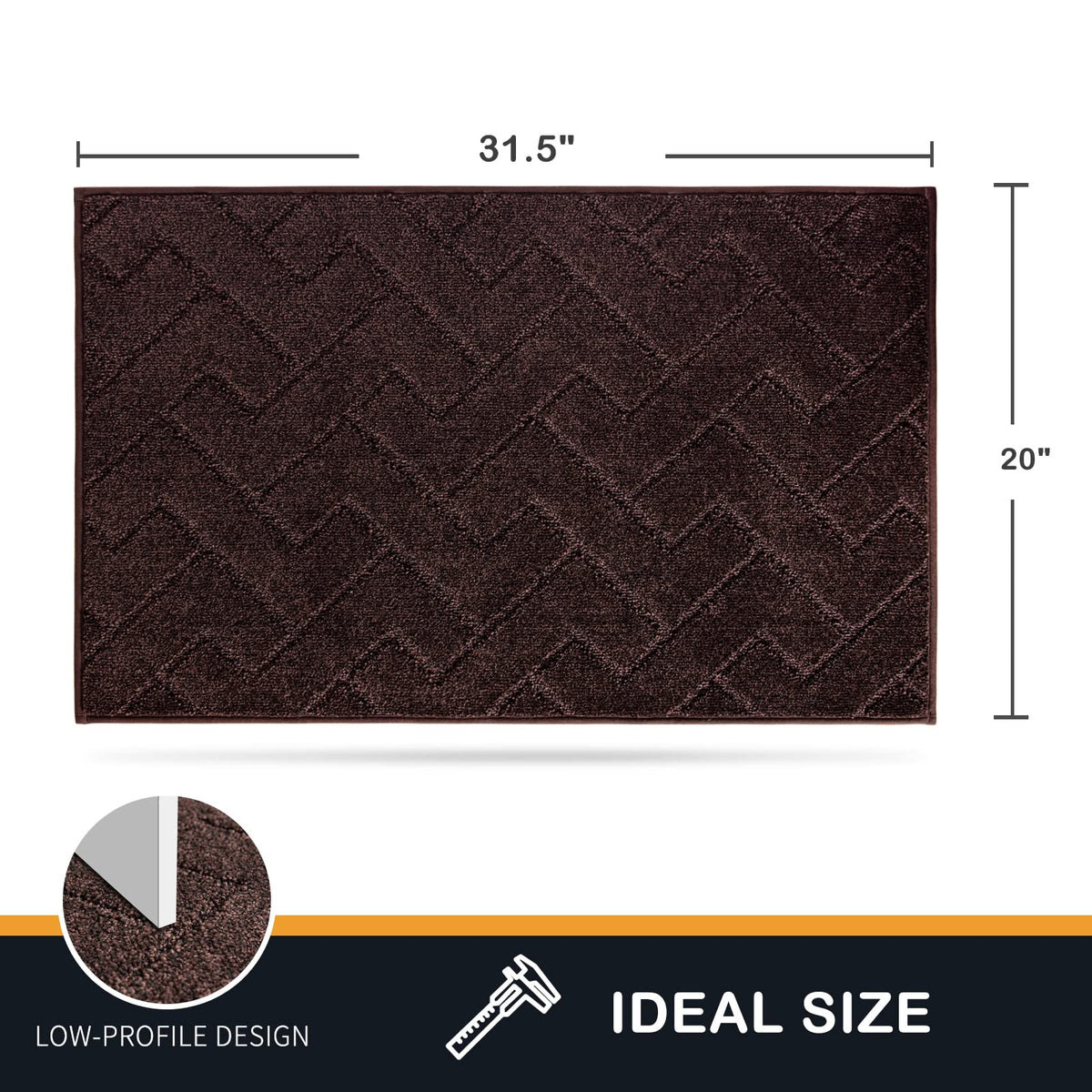 PURRUGS brown front door mat ready for mud and rain.
