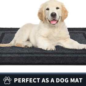 PURRUGS dirt-trapping door mat soft pile closeup highlights comfort underfoot.