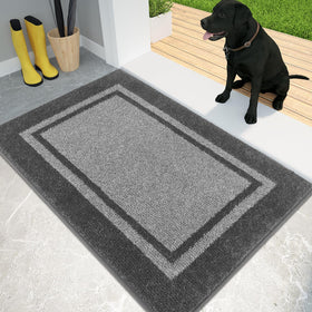 PURRUGS dirt-trapping door mat 20x32 catching mud and moisture at the entry.