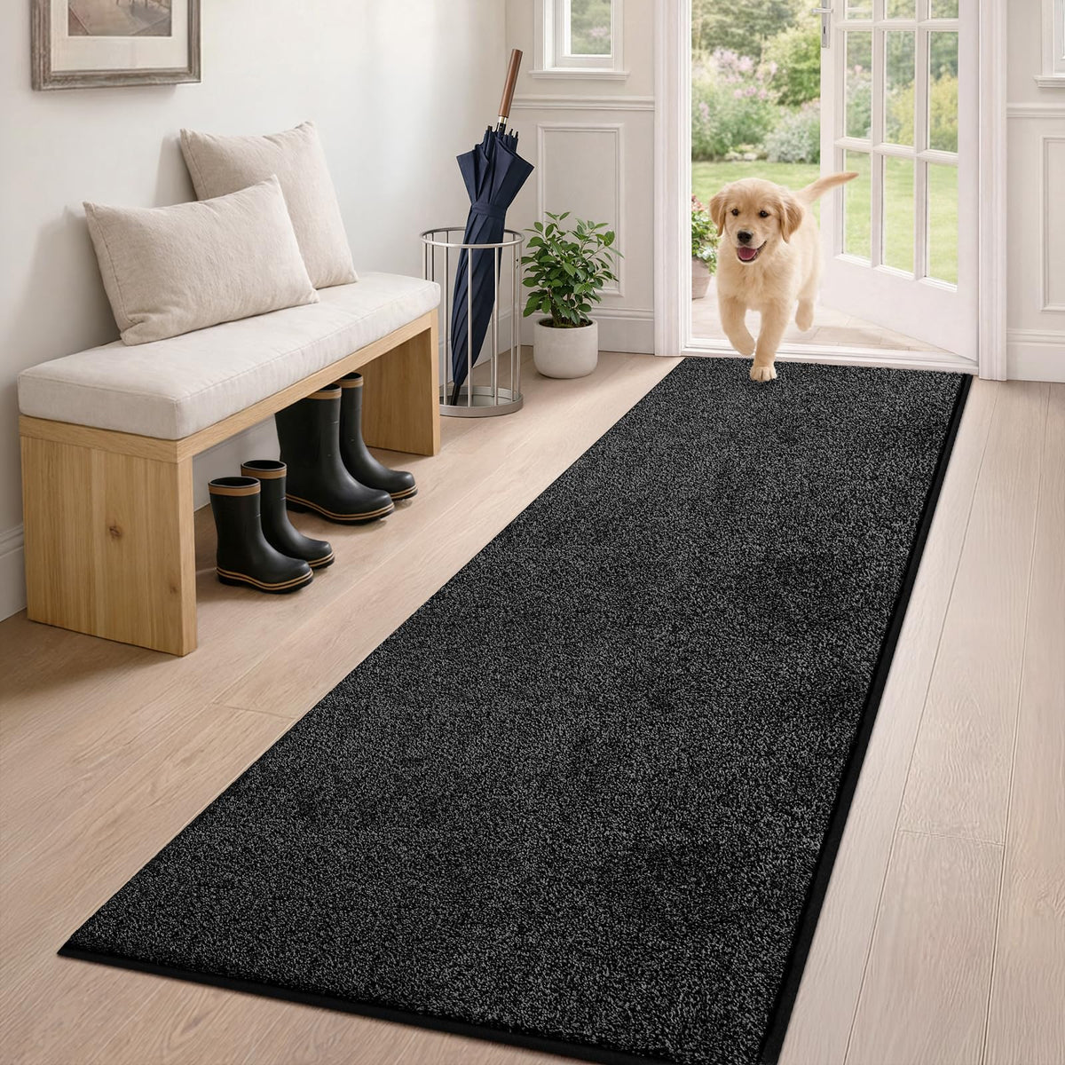 PURRUGS dirt-trapping door mat 24x59 traps moisture and dirt at the entry for cleaner floors.