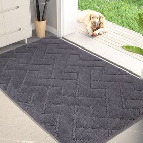 Purrugs dirt-trapping door mat 32x47 captures mud and moisture at entry.
