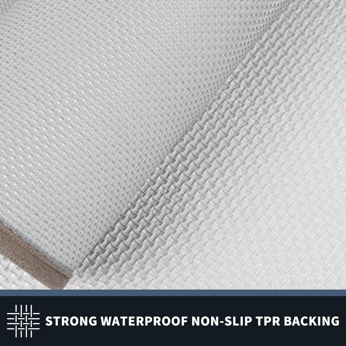 PURRUGS dirt-trapping door mat low-profile design fits under doors smoothly.