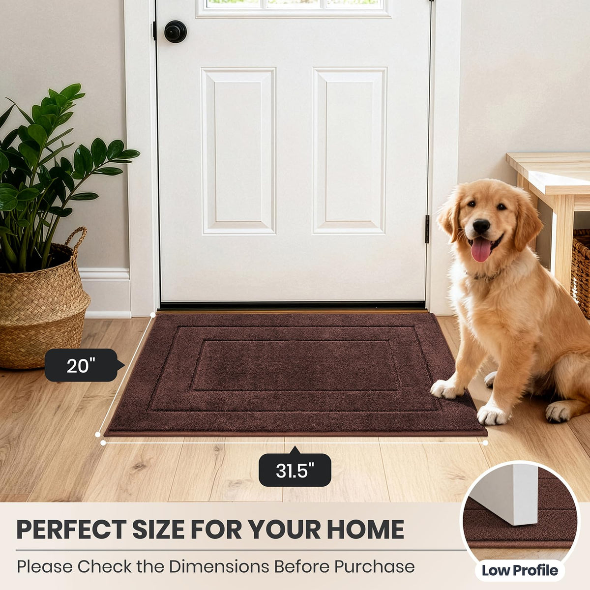 Purrugs Dirt Trapping Door Mat highly absorbent fibers remove moisture
