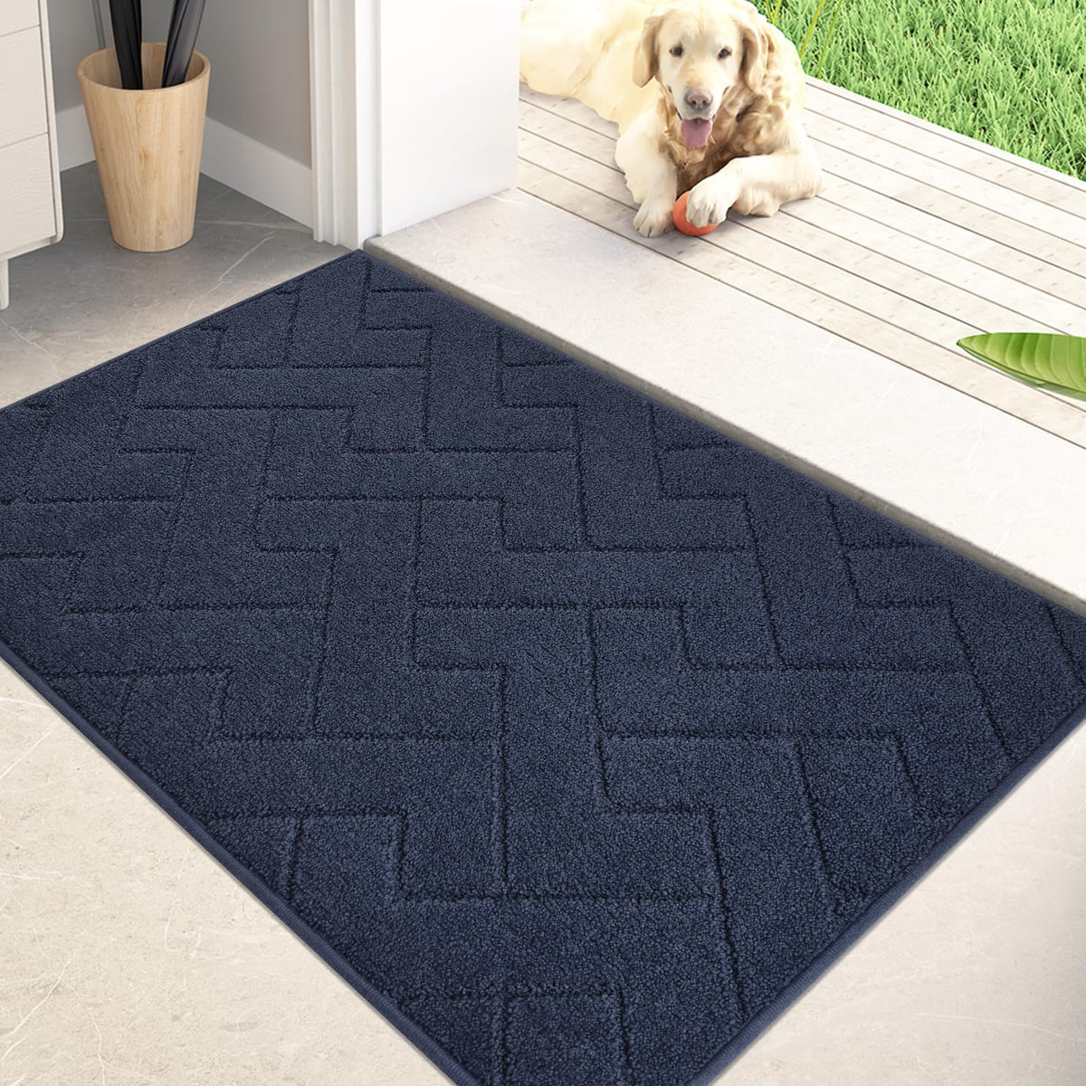 Purrugs dirt trapping door mat front door keeps mud at bay and welcomes clean entries.