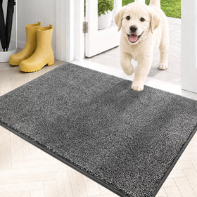 PURRUGS dirt trapping door mat with front-door focus keeps entry clean and dry.