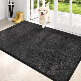 PURRUGS dirt-trapping door mat front view helps reduce mud at entry
