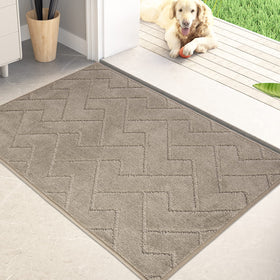 PURRUGS dirt trapping door mat front view showing wide coverage for muddy shoes