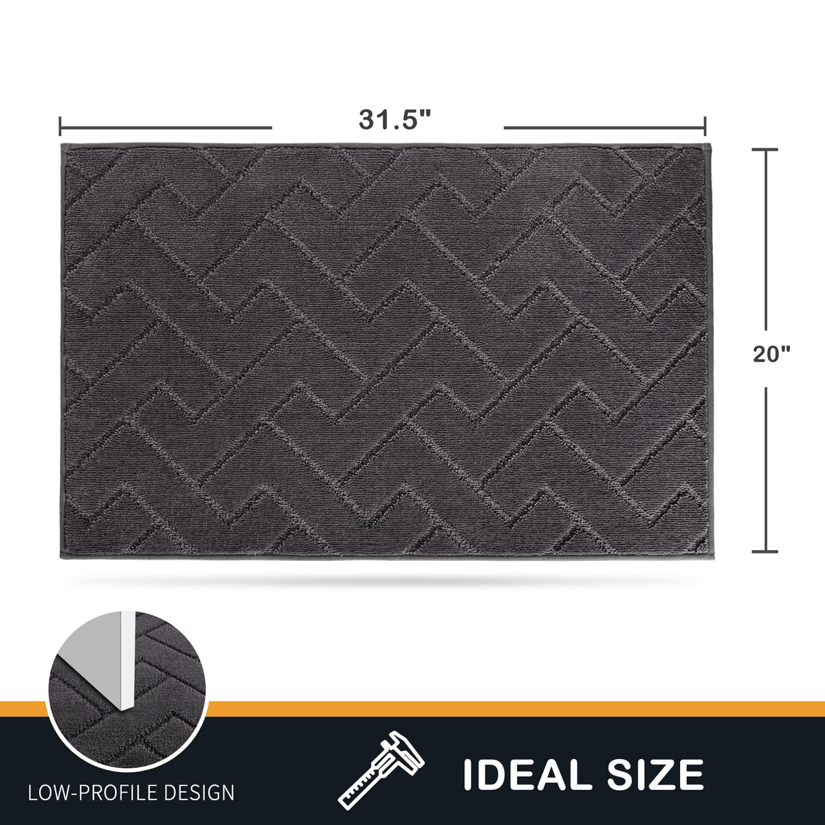 PURRUGS dirt-trapping door mat indoor entryway protects floors from mud.