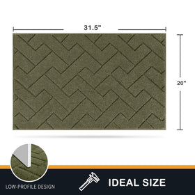 PURRUGS dirt trapping door mat, low-profile design fits under low clearance doors.