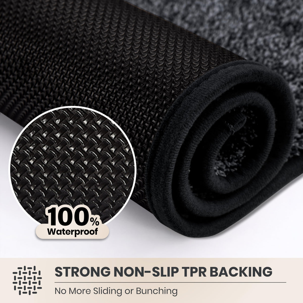 Machine washable PURRUGS dirt trapping door mat easy cleaning after muddy days.