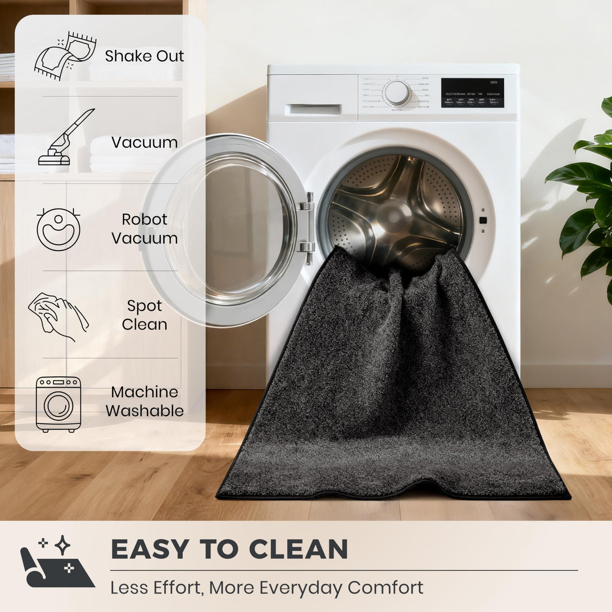 PURRUGS machine-washable door rug easy to clean and reuse