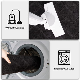 PURRUGS machine-washable door mat cleans easily in cold water.