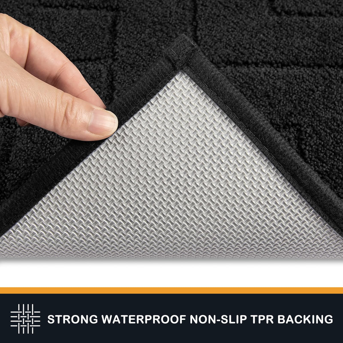PURRUGS dirt-trapping mat highlights non-slip back to prevent slips.