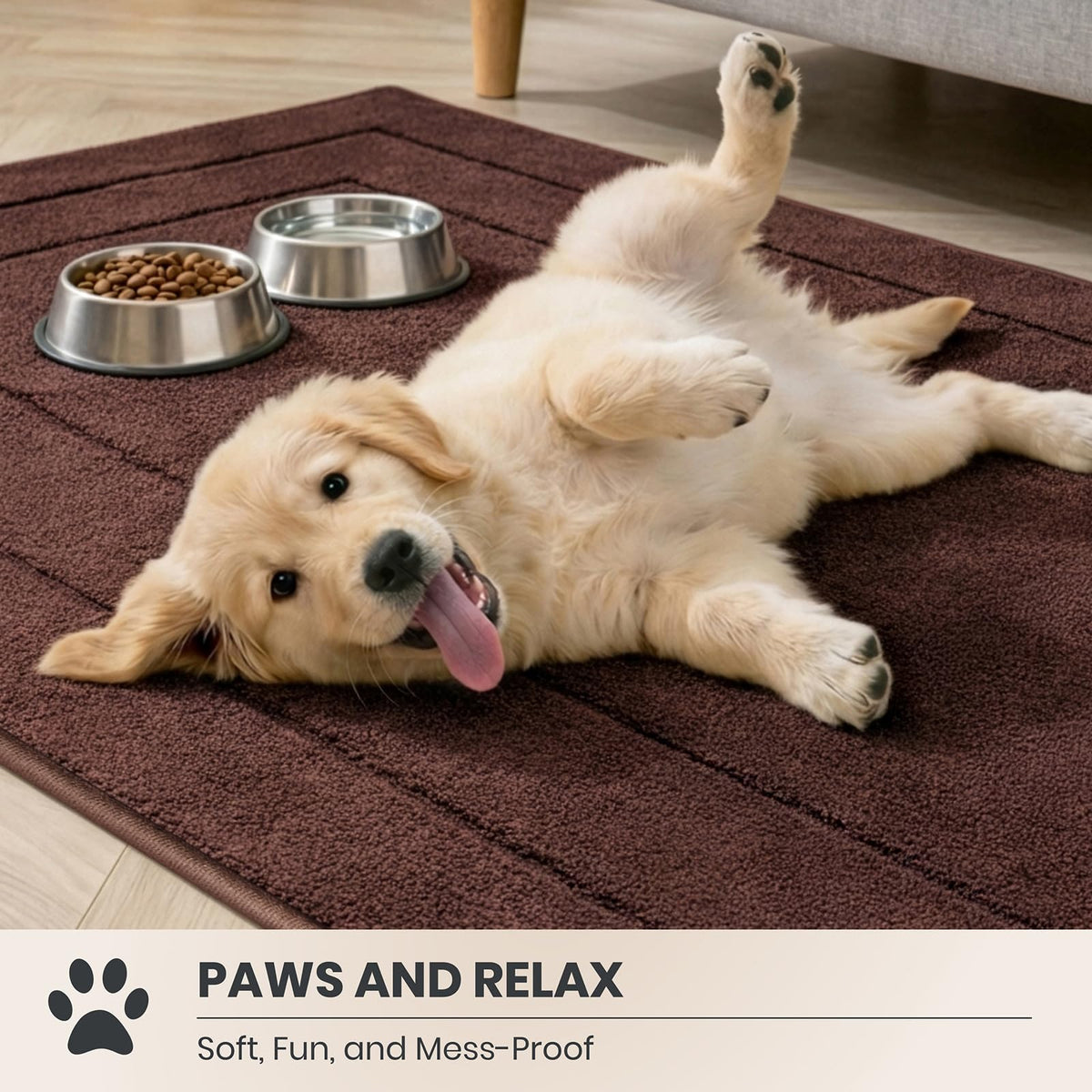 Purrugs Dirt Trapping Door Mat non-slip back prevents shifting
