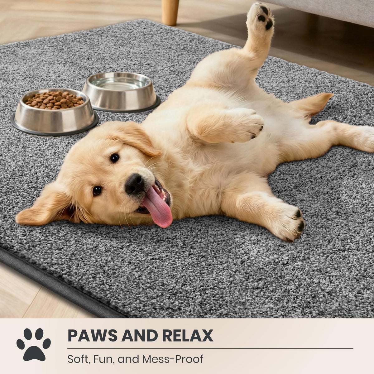 PURRUGS dirt trapping mat with non-slip backing on a clean floor