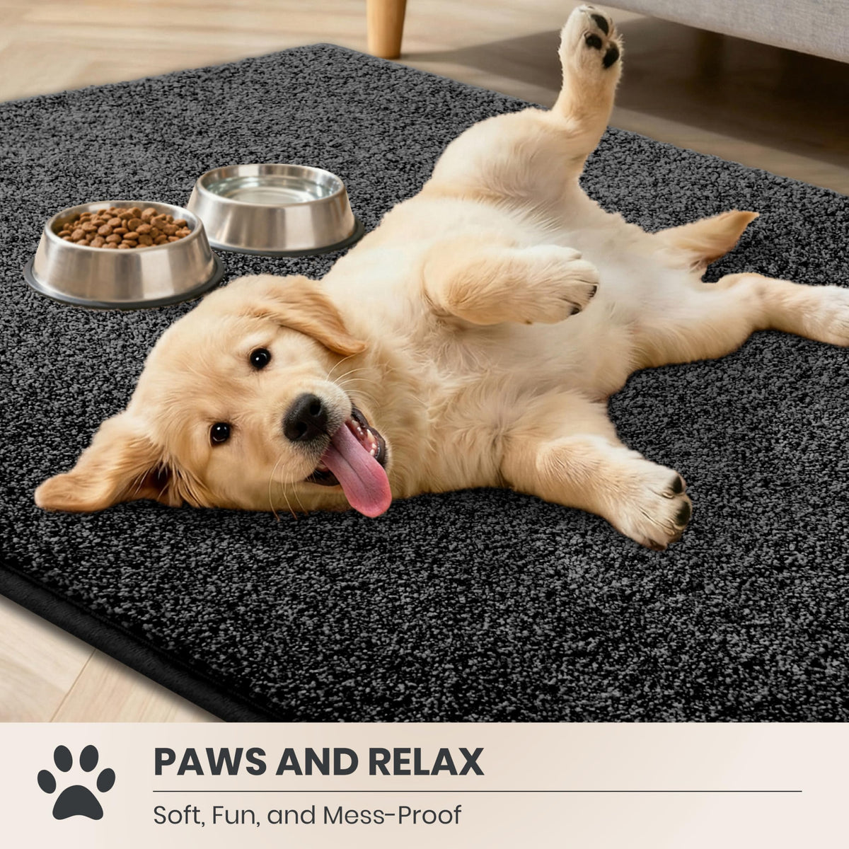 PURRUGS dirt trapping mat with non-slip back maintains safety on wet floors